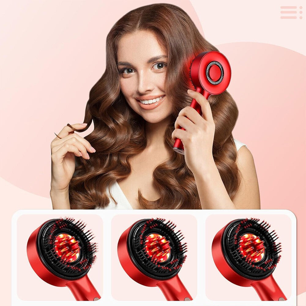 Electric Vibration Massage Comb Red Light Therapy Hair Growth Massage Scalp Brus