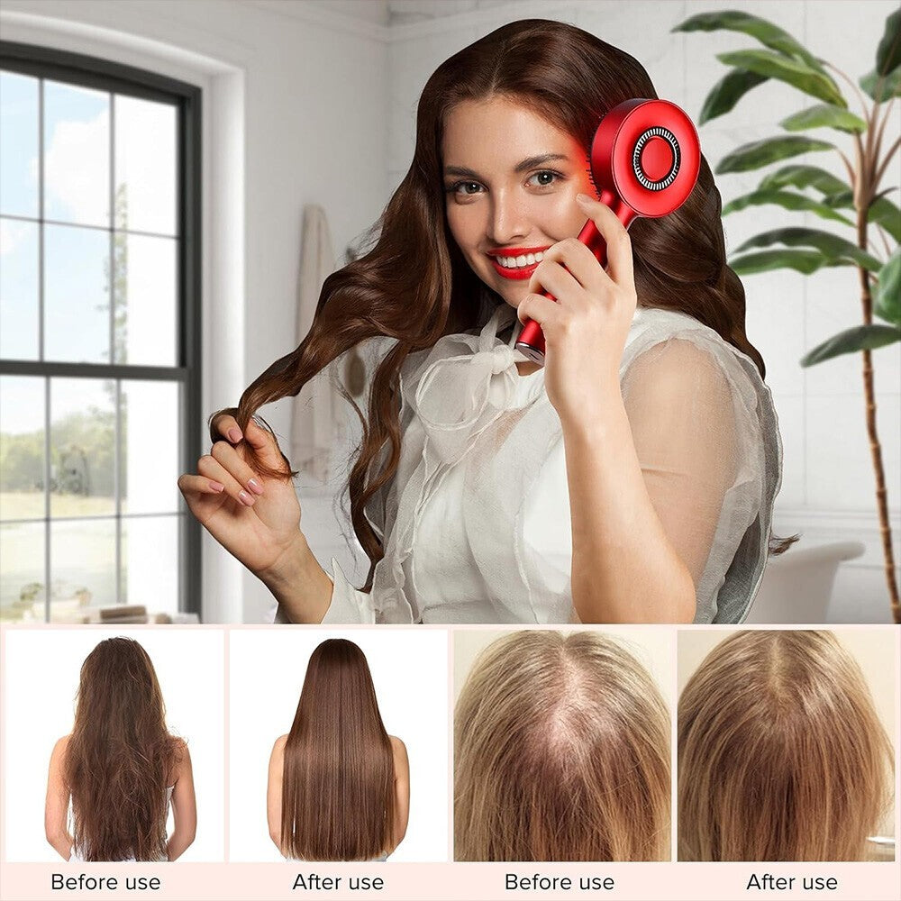 Electric Vibration Massage Comb Red Light Therapy Hair Growth Massage Scalp Brus