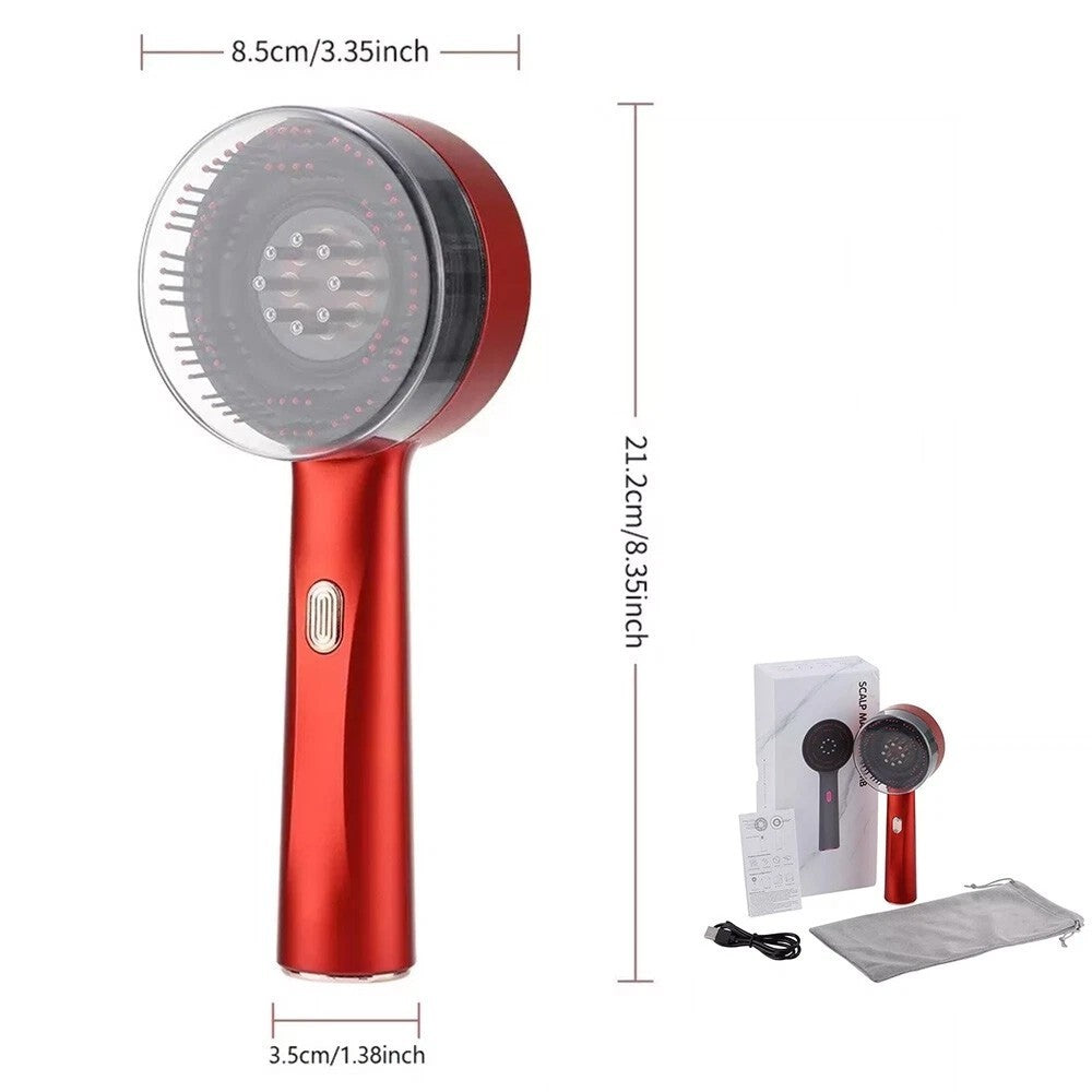 Electric Vibration Massage Comb Red Light Therapy Hair Growth Massage Scalp Brus