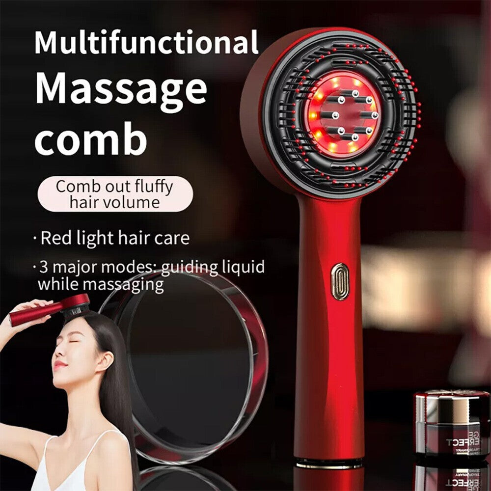 Electric Vibration Massage Comb Red Light Therapy Hair Growth Massage Scalp Brus