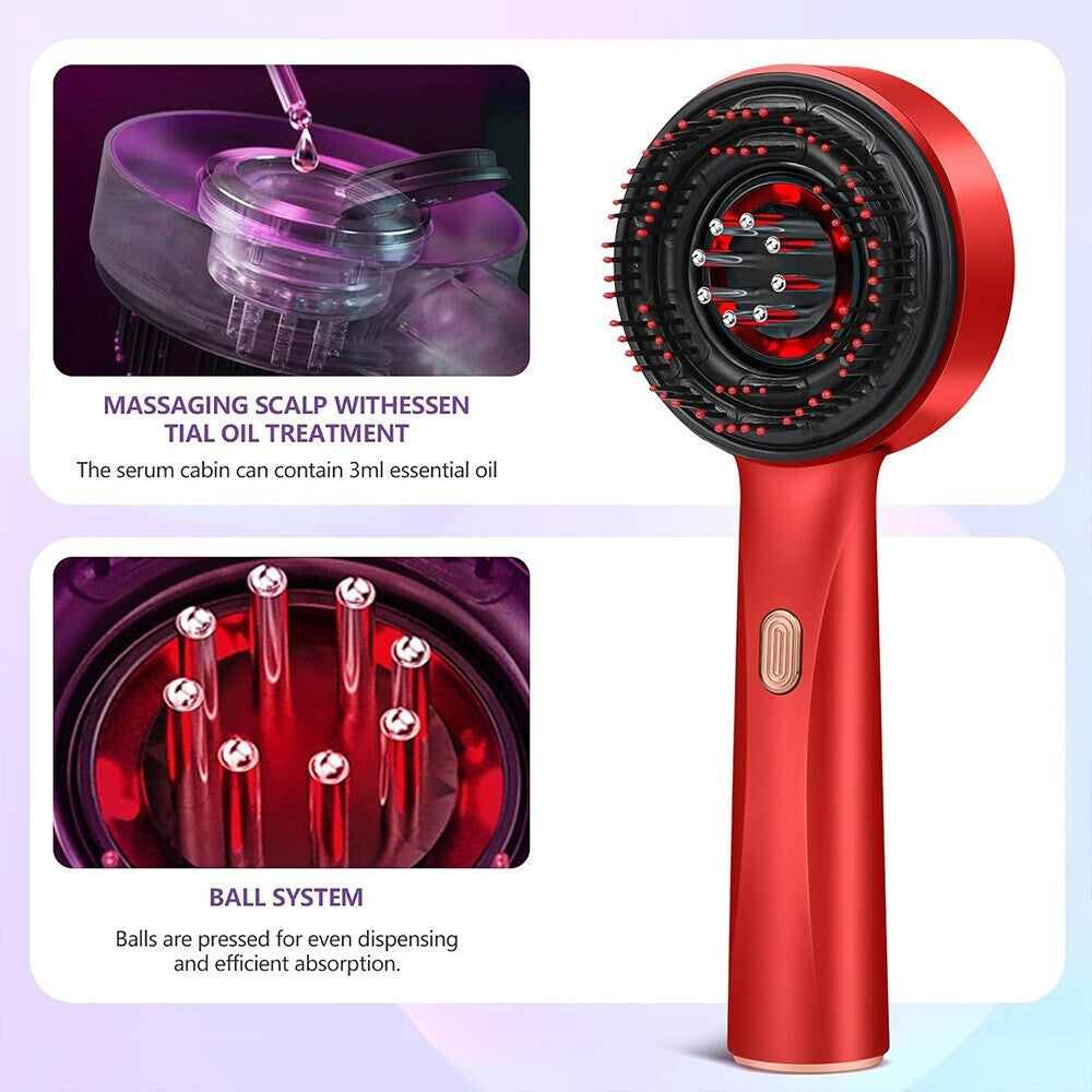 Electric Vibration Massage Comb Red Light Therapy Hair Growth Massage Scalp Brus